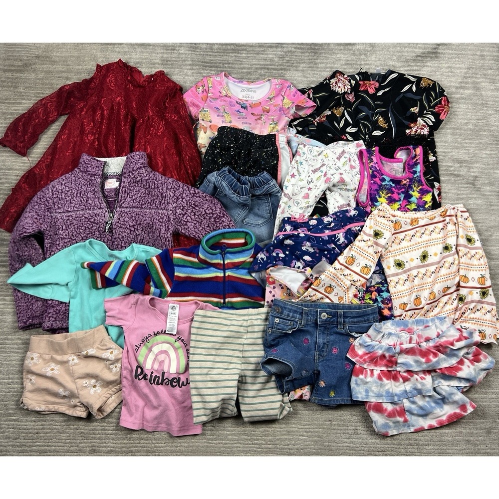 Lot of 19 Girls 4T Clothes Mixed Garanimals Thereabouts Okie Dokie Cat & Jack +